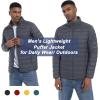 imageMAGCOMSEN Mens Puffer Jacket Lightweight Warm Winter Coats Water Repellent Windproof Insulated JacketDark Grey
