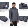 imageMAGCOMSEN Mens Puffer Jacket Lightweight Warm Winter Coats Water Repellent Windproof Insulated JacketDark Grey