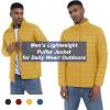 imageMAGCOMSEN Mens Puffer Jacket Lightweight Warm Winter Coats Water Repellent Windproof Insulated JacketGinger