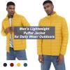imageMAGCOMSEN Mens Puffer Jacket Lightweight Warm Winter Coats Water Repellent Windproof Insulated JacketGinger