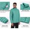 imageMAGCOMSEN Mens Puffer Jacket Lightweight Warm Winter Coats Water Repellent Windproof Insulated JacketGrey Green