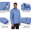 imageMAGCOMSEN Mens Puffer Jacket Lightweight Warm Winter Coats Water Repellent Windproof Insulated JacketLight Blue