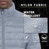 imageMAGCOMSEN Mens Puffer Jacket Lightweight Warm Winter Coats Water Repellent Windproof Insulated JacketLight Grey