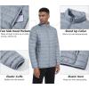 imageMAGCOMSEN Mens Puffer Jacket Lightweight Warm Winter Coats Water Repellent Windproof Insulated JacketLight Grey