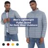 imageMAGCOMSEN Mens Puffer Jacket Lightweight Warm Winter Coats Water Repellent Windproof Insulated JacketLight Grey