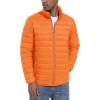 imageMAGCOMSEN Mens Puffer Jacket Lightweight Warm Winter Coats Water Repellent Windproof Insulated JacketOrange