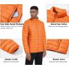 imageMAGCOMSEN Mens Puffer Jacket Lightweight Warm Winter Coats Water Repellent Windproof Insulated JacketOrange