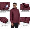 imageMAGCOMSEN Mens Puffer Jacket Lightweight Warm Winter Coats Water Repellent Windproof Insulated JacketWine Red