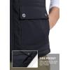 imageMAGCOMSEN Mens Winter Vest Outerwear Fleece Lined Outdoor Vest Warm Sleeveless JacketBlack