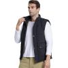 imageMAGCOMSEN Mens Winter Vest Outerwear Fleece Lined Outdoor Vest Warm Sleeveless JacketBlack