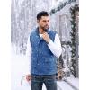 imageMAGCOMSEN Mens Winter Vest Outerwear Fleece Lined Outdoor Vest Warm Sleeveless JacketBlue