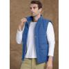 imageMAGCOMSEN Mens Winter Vest Outerwear Fleece Lined Outdoor Vest Warm Sleeveless JacketBlue