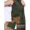 imageMAGCOMSEN Mens Winter Vest Outerwear Fleece Lined Outdoor Vest Warm Sleeveless JacketGreen