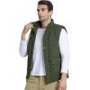 imageMAGCOMSEN Mens Winter Vest Outerwear Fleece Lined Outdoor Vest Warm Sleeveless JacketGreen