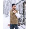 imageMAGCOMSEN Mens Winter Vest Outerwear Fleece Lined Outdoor Vest Warm Sleeveless JacketKhaki
