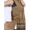 imageMAGCOMSEN Mens Winter Vest Outerwear Fleece Lined Outdoor Vest Warm Sleeveless JacketKhaki