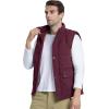 imageMAGCOMSEN Mens Winter Vest Outerwear Fleece Lined Outdoor Vest Warm Sleeveless JacketRed