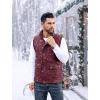 imageMAGCOMSEN Mens Winter Vest Outerwear Fleece Lined Outdoor Vest Warm Sleeveless JacketRed