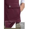 imageMAGCOMSEN Mens Winter Vest Outerwear Fleece Lined Outdoor Vest Warm Sleeveless JacketRed