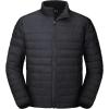 imageMAGCOMSEN Mens Puffer Jacket Lightweight Warm Winter Coats Water Repellent Windproof Insulated JacketBlack