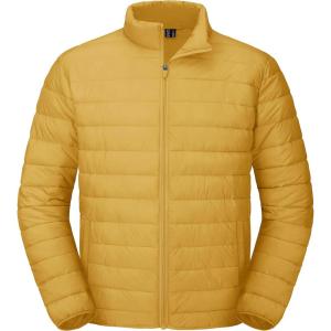 imageMAGCOMSEN Mens Puffer Jacket Lightweight Warm Winter Coats Water Repellent Windproof Insulated JacketGinger