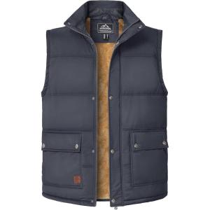 imageMAGCOMSEN Mens Winter Vest Outerwear Fleece Lined Outdoor Vest Warm Sleeveless JacketGrey