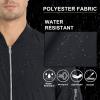 imageMAGCOMSEN Mens Bomber Jacket Lightweight Casual Windbreaker Spring Fall Zip Up Coat with 5 PocketBlack