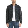 imageMAGCOMSEN Mens Bomber Jacket Lightweight Casual Windbreaker Spring Fall Zip Up Coat with 5 PocketCamouflage Black