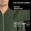 imageMAGCOMSEN Mens Bomber Jacket Lightweight Casual Windbreaker Spring Fall Zip Up Coat with 5 PocketGreen