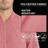 imageMAGCOMSEN Mens Bomber Jacket Lightweight Casual Windbreaker Spring Fall Zip Up Coat with 5 PocketGrey Pink