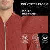 imageMAGCOMSEN Mens Bomber Jacket Lightweight Casual Windbreaker Spring Fall Zip Up Coat with 5 PocketOrange Red