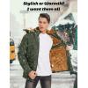 imageMAGCOMSEN Mens Fleece Lined Parka Jacket Hooded Puffer Jacket Warm Winter Coat Thicken Fur Jackets Windproof CoatsArmy Green