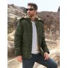 imageMAGCOMSEN Mens Fleece Lined Parka Jacket Hooded Puffer Jacket Warm Winter Coat Thicken Fur Jackets Windproof CoatsArmy Green