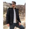 imageMAGCOMSEN Mens Fleece Lined Parka Jacket Hooded Puffer Jacket Warm Winter Coat Thicken Fur Jackets Windproof CoatsBlack