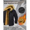 imageMAGCOMSEN Mens Fleece Lined Parka Jacket Hooded Puffer Jacket Warm Winter Coat Thicken Fur Jackets Windproof CoatsBlack