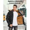 imageMAGCOMSEN Mens Fleece Lined Parka Jacket Hooded Puffer Jacket Warm Winter Coat Thicken Fur Jackets Windproof CoatsBlack