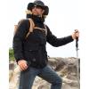 imageMAGCOMSEN Mens Fleece Lined Parka Jacket Hooded Puffer Jacket Warm Winter Coat Thicken Fur Jackets Windproof CoatsBlack