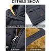 imageMAGCOMSEN Mens Fleece Lined Parka Jacket Hooded Puffer Jacket Warm Winter Coat Thicken Fur Jackets Windproof CoatsDark Grey
