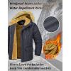 imageMAGCOMSEN Mens Fleece Lined Parka Jacket Hooded Puffer Jacket Warm Winter Coat Thicken Fur Jackets Windproof CoatsDark Grey