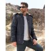 imageMAGCOMSEN Mens Fleece Lined Parka Jacket Hooded Puffer Jacket Warm Winter Coat Thicken Fur Jackets Windproof CoatsDark Grey