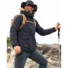 imageMAGCOMSEN Mens Fleece Lined Parka Jacket Hooded Puffer Jacket Warm Winter Coat Thicken Fur Jackets Windproof CoatsDark Grey