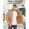 imageMAGCOMSEN Mens Fleece Lined Parka Jacket Hooded Puffer Jacket Warm Winter Coat Thicken Fur Jackets Windproof CoatsKhaki