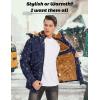 imageMAGCOMSEN Mens Fleece Lined Parka Jacket Hooded Puffer Jacket Warm Winter Coat Thicken Fur Jackets Windproof CoatsNavy
