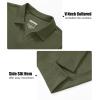 imageMAGCOMSEN Womens Polo Shirts Cotton Short Sleeve VNeck Collared Tops Golf Shirt Work Casual Summer TeeArmy Green