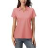 imageMAGCOMSEN Womens Polo Shirts Cotton Short Sleeve VNeck Collared Tops Golf Shirt Work Casual Summer TeeAsh Pink