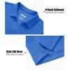 imageMAGCOMSEN Womens Polo Shirts Cotton Short Sleeve VNeck Collared Tops Golf Shirt Work Casual Summer TeeAzure Blue