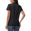 imageMAGCOMSEN Womens Polo Shirts Cotton Short Sleeve VNeck Collared Tops Golf Shirt Work Casual Summer TeeBlack
