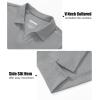 imageMAGCOMSEN Womens Polo Shirts Cotton Short Sleeve VNeck Collared Tops Golf Shirt Work Casual Summer TeeLight Gray