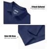 imageMAGCOMSEN Womens Polo Shirts Cotton Short Sleeve VNeck Collared Tops Golf Shirt Work Casual Summer TeeNavy Blue