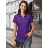 imageMAGCOMSEN Womens Polo Shirts Cotton Short Sleeve VNeck Collared Tops Golf Shirt Work Casual Summer TeePurple